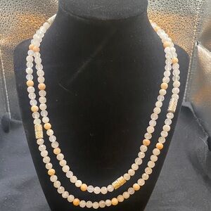 Jay King Moonstone 40” Convertible Necklace- Desert Rose-5 Strand(125)